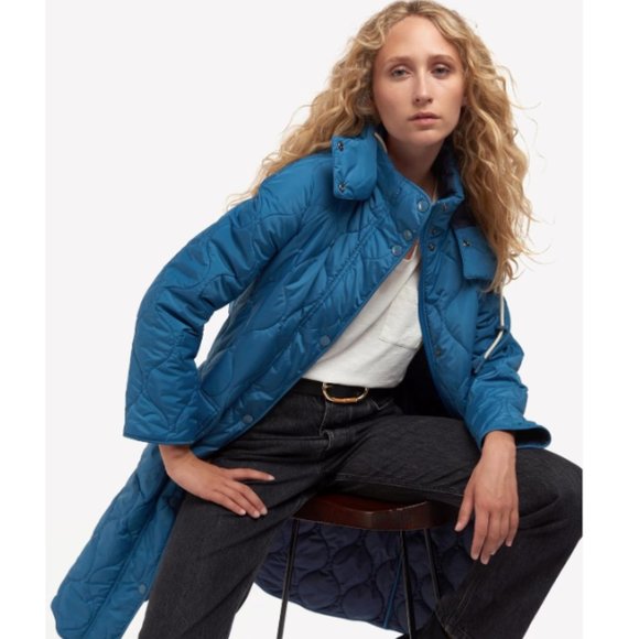 BARBOUR BY ALEXA CHUNG NEVIS QUILTED JACKET in Navy MSRP$480